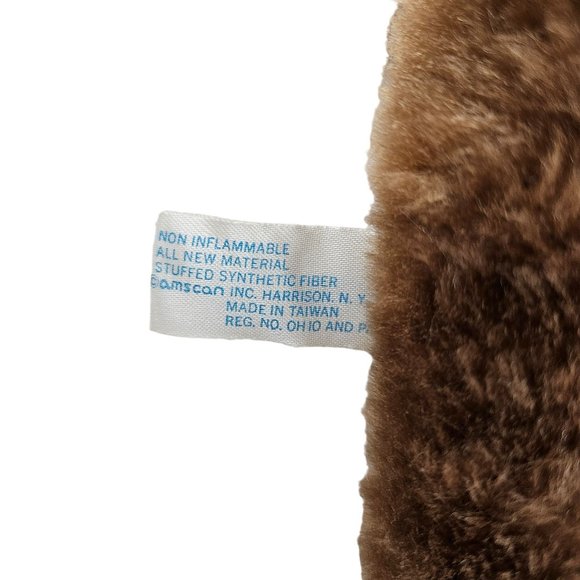 Vintage Amscan Bunny Rabbit Stuffed Animal Plush Beige Brown Zip Jumpsuit - Picture 7 of 9